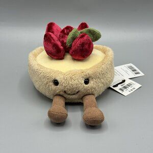 Jellycat Amuseables Fleurette Tarte Aux-Fraises 5" Plush Authentic New With Tags